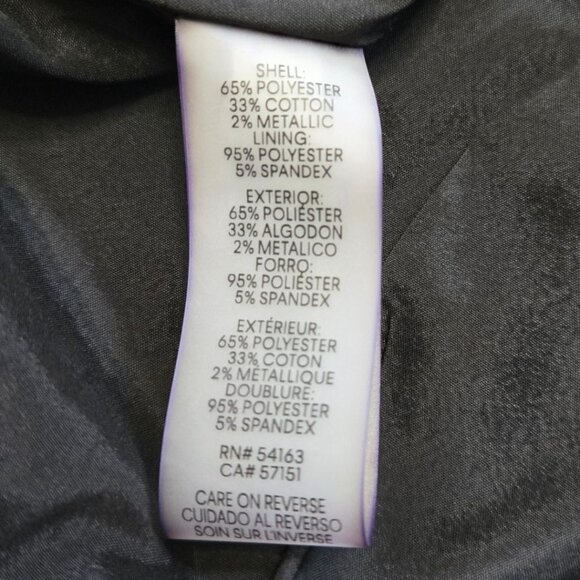 Calvin Klein Womens Size 8 Black & White Tweed Fringe Hem Knee Length Skirt - Picture 6 of 8